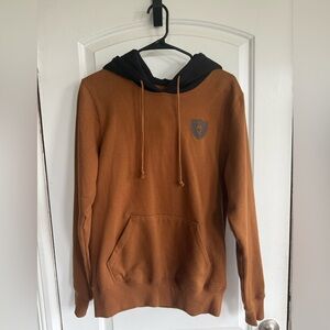 Men's Brown Hoodie with Black Hood